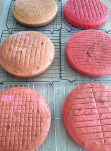 طريقة عمل تورتة درجات الروز (Omber Cake ) بالخطوات والصور