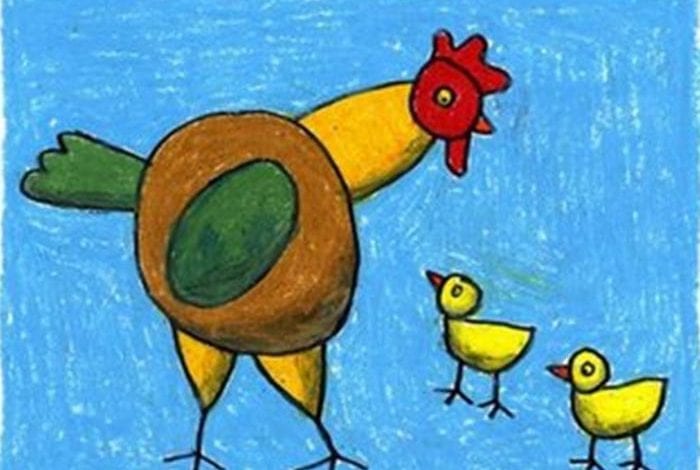 كيفية رسم دجاجة بالصور وببساطة خطوة بخطوة