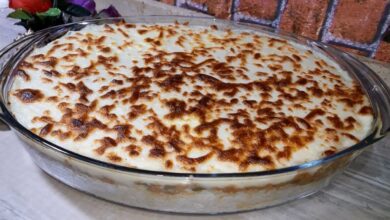 Photo of طريقة عمل صينية رز بالبشاميل من الرز البايت بالصور