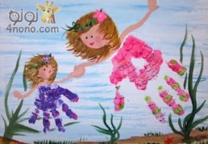 طباعة الالوان بكـف اليد طريقة ممتعة جدا للتلوين والرسم