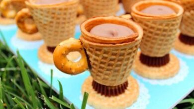 Photo of خطوات عمل كاسات الحلوى للاطفال ببسكوت الآيس كريم بالصور