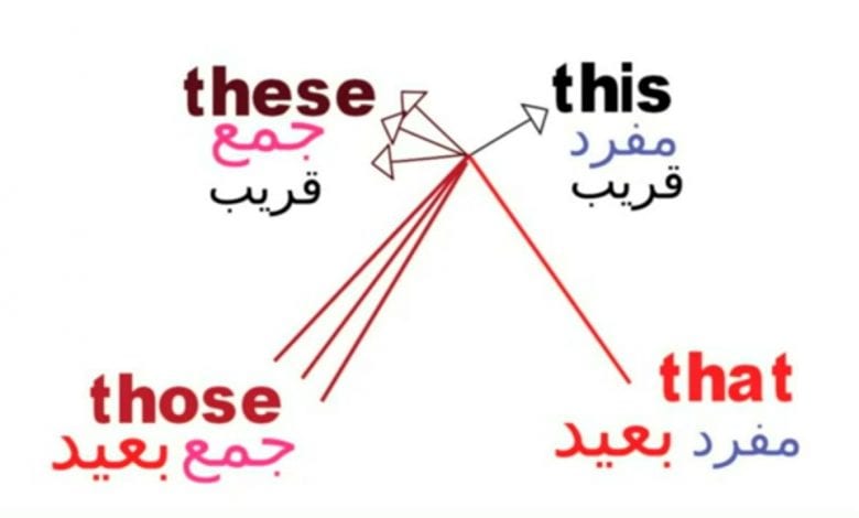 شرح اسماء الاشارة والفرق بينهم (This/That /These/Those)