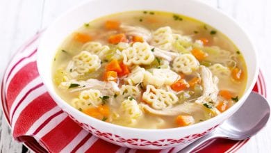 Photo of شوربة الدجاج والباستا والخضروات