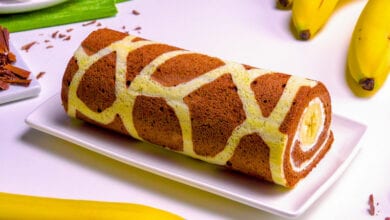 Photo of طريقة عمل سويسرول الزرافة بالصور