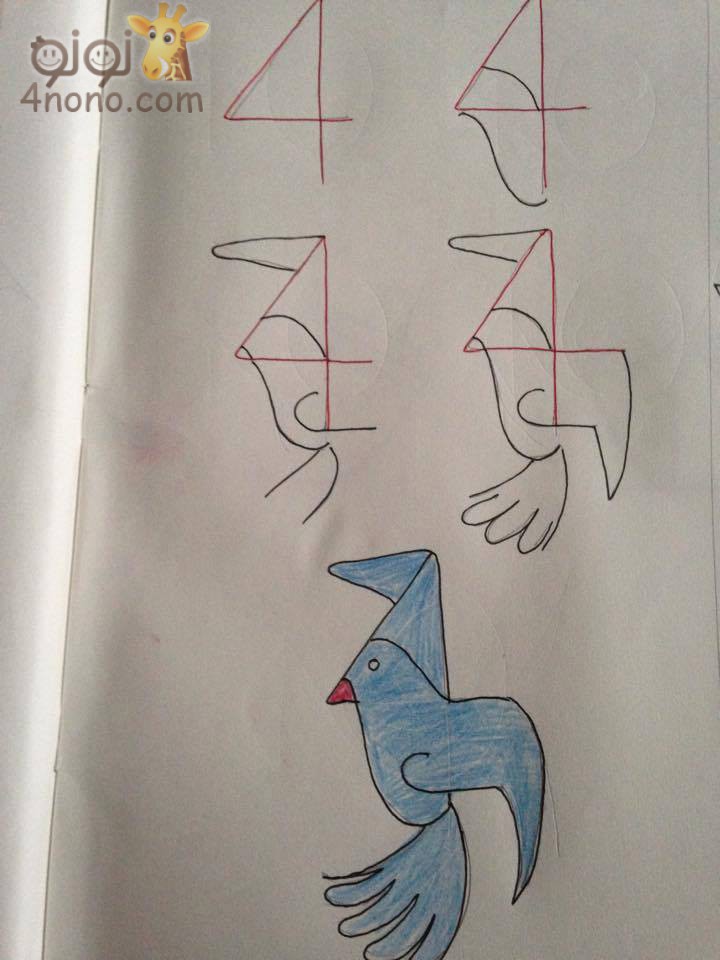 تعليم الطفل اJلرسم بالارقام بالخطوات المصورة