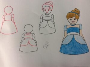 تعليم رسم اميرات ديزني