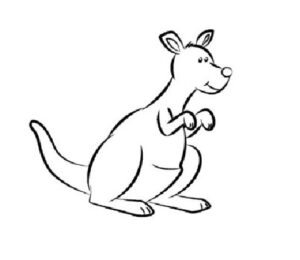 تعليم الطفل رسم الكنغر