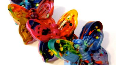 طريقة عمل الوان شمع