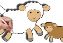 تعليم الطفل رسم الخروف