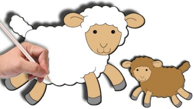 تعليم الطفل رسم الخروف