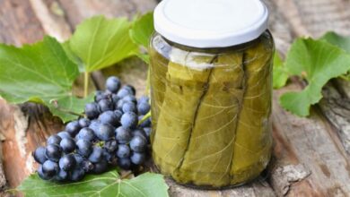 طريقة تخزين ورق العنب