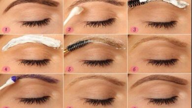 صبغ الحواجب بالمنزل