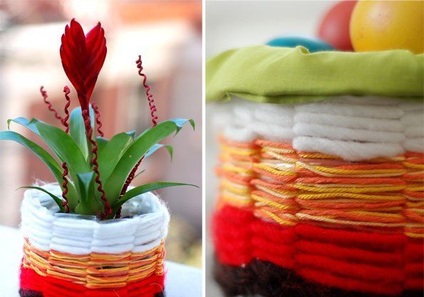 طريقة عمل سلة من البلاستيك تحفة بالصور