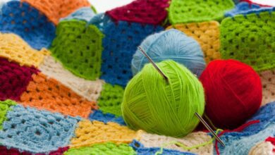 تزيين السرير من خيط الصوف