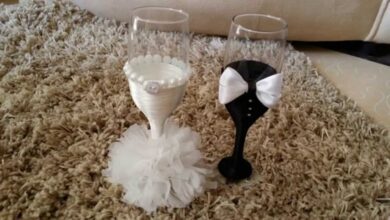 تزيين كاسات الافراح للعروسين وإستعماله في الخطوبة والفرح