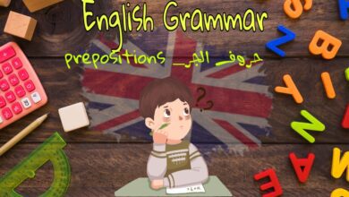 حروف الجر باللغة الانجليزية بالصور
