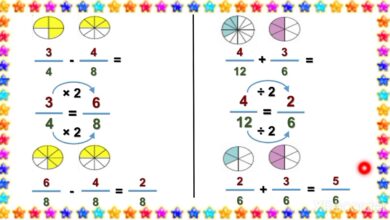 جمع وطرح الكسور