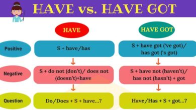 شرح مفصل الفرق بين have و have got