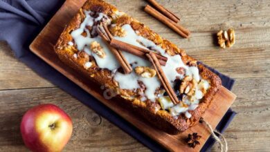 طريقة عمل كيكة التفاح اللذيذة جديدة وسهلة