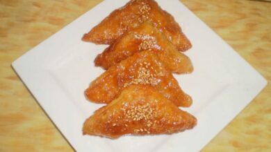 حلويات مقلية معسلين سهلة و سريعة بالصور