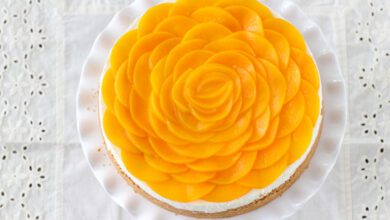 طريقة عمل تشيز كيك الخوخ