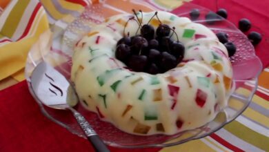 كيك جيلي بدون دقيق