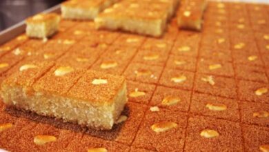 طريقة الهريسة للشيف نجلاء الشرشابي