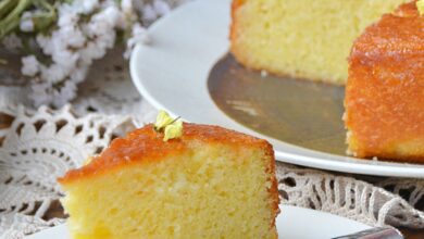 كيكة الزبادي الهشة الذيذة من مطبخ نهير