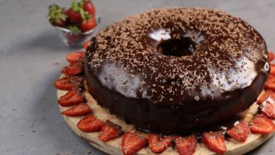 كيكة الشيكولاتة بصوص الكاكاو