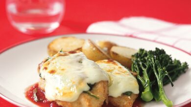 تشيكن موزاريلا بالسبانخ