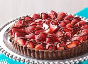 تشيز كيك النوتيلا والفراولة