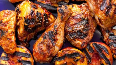 فراخ مشوية بصوص الباربكيو