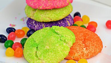 طريقة عمل كوكيز الوان الطيف