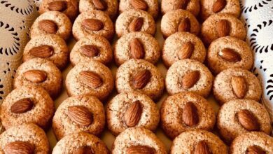 طريقة عمل ماكرون اللوز الصحى بالخطوات مصورة