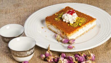 طريقه عمل كنافه بالقشطه