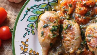 طريقة عمل الكاليماري المحشي بالفرن بالصور