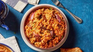 طاجن الشعرية باللحمة