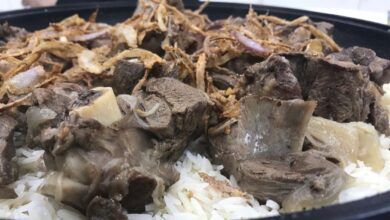 طريقة عمل كبسة اللحم الضاني