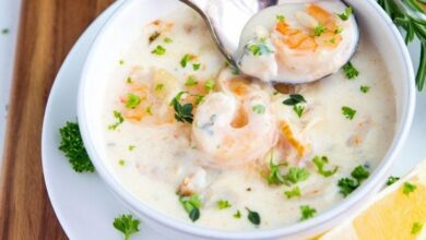 طريقة عمل شوربة الجمبري بالكريمة