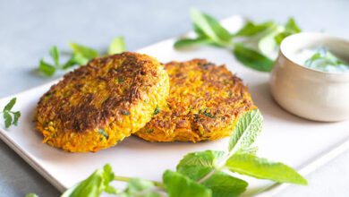 برجر الجزر والبقوليات للاطفال