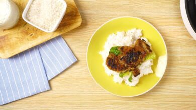 طريقة عمل الارز بجوز الهند بطريقة ولا أسهل وبالصور