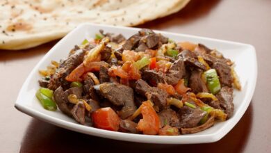 طريقة عمل كبدة بالليمون والبابريكا طعم رائع لمحبي الكبدة