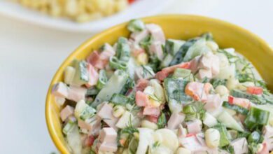 طريقة عمل سلطة البنجر والسلطة الروسي بالصور