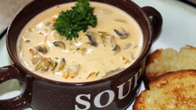 طريقة عمل شوربة المشروم