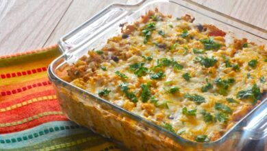 طريقة عمل صينية البامية بالارز جراتان