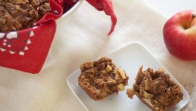 مافن الشوفان بالتفاح