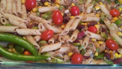 مكرونة الدجاج بالكريمة