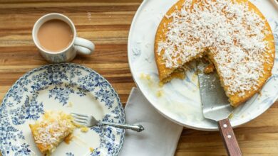 طريقة عمل كيكة الرواني بالخطوات مصورة